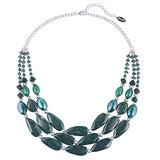 Bocar 3 Layer Beads Statement 24.5" Necklace for Women Multi Strand Jewelry Gift (NK-10539)