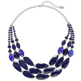 Bocar 3 Layer Beads Statement 24.5" Necklace for Women Multi Strand Jewelry Gift (NK-10539)