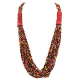 Bocar Multi Layer Handmade Beaded Long Statement Women Necklace (NK_10609)