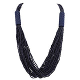 Bocar Multi Layer Handmade Beaded Long Statement Women Necklace (NK_10609)