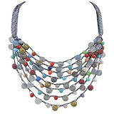Bocar Multi-Row Statement Collar Necklace Beaded Necklace for Women (NK_10617)