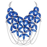 Bocar Fashion Multi Row Statement Collar Necklace Acrylic Openwork Beaded Tassel Women Jewelry Necklace(NK_10664)