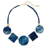Bocar Vintage Costume Pendant Jewelry for Women Fashion Acrylic 5 Geometry Collar Necklace(NK_10675)