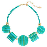 Bocar Vintage Costume Pendant Jewelry for Women Fashion Acrylic 5 Geometry Collar Necklace(NK_10675)