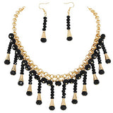 Bocar Necklace for Women, Statement Necklace with Earrings, Collar Necklace, Beaded Necklace with Pendant and Crystal Ball, Jewelry Set for Women Gifts (NK_10691)