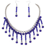 Bocar Necklace for Women, Statement Necklace with Earrings, Collar Necklace, Beaded Necklace with Pendant and Crystal Ball, Jewelry Set for Women Gifts (NK_10691)