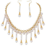 Bocar Necklace for Women, Statement Necklace with Earrings, Collar Necklace, Beaded Necklace with Pendant and Crystal Ball, Jewelry Set for Women Gifts (NK_10691)