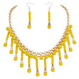 Bocar Necklace for Women, Statement Necklace with Earrings, Collar Necklace, Beaded Necklace with Pendant and Crystal Ball, Jewelry Set for Women Gifts (NK_10691)