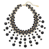Bocar Statement Chunky Crystal Beds Pendant Necklace Collar Costume Bib Necklaces for Women Party Prom (NK_10706)