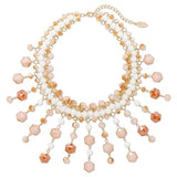 Bocar Statement Chunky Crystal Beds Pendant Necklace Collar Costume Bib Necklaces for Women Party Prom (NK_10706)