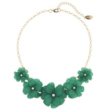 Bocar Acrylic Flower Pendant Collar Statement Choker Necklace for Women, 18.8inch (NK-10241)