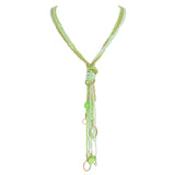 BOCAR Long Seed Beaded Multi Strand Necklace,10 Multiple Statement Long Bib Necklace with Tie Knot for Women Jewelry (N0102)