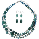 Bocar Multi Layer Shell Beaded Statement Necklace for Women Jewelry(N0001)