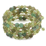 Bocar Multi Layers Statement Yellow Beaded Bracelet Adjustable Strand Bangle Bracelet for Women(BR1202)
