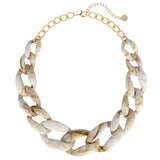BOCAR Statement Chunky Acrylic Chain Link Choker Necklace Fashion Women Collar Necklaces Acrylic Resin Chain Necklace(N0097)