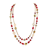Bocar Long Necklaces for Women Trendy, Boho Layered Crystal Beaded Collar Necklaces for Women, Fashion Statement Necklaces Jewelry