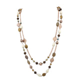 Bocar Long Necklaces for Women Trendy, Boho Layered Crystal Beaded Collar Necklaces for Women, Fashion Statement Necklaces Jewelry