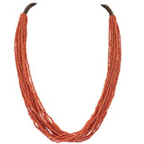 Bocar Long Multi Strand Handmade Beaded Statement Necklace with Gift Box, White, 40 inches, Women