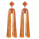 Bocar Boho Tassels Earring for Women Bohemian Hoop Drop Western Earrings Dangle Country Summer Beach Long Tassels Earrings for Women(ER1083)