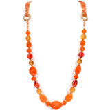 Bocar Long Beaded Necklace for Women Handmade Fashion Costume Chain Jewelry Gift（10349）