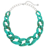 BOCAR Statement Chunky Acrylic Chain Link Choker Necklace Fashion Women Collar Necklaces Acrylic Resin Chain Necklace(N0097)