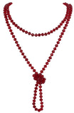 Bocar Fashion Beads Rope Knot Long Beaded Necklace Versatile 60" Strand Costume Jewelry for Women 1030