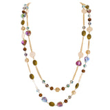 Bocar Long Necklaces for Women Trendy, Boho Layered Crystal Beaded Collar Necklaces for Women, Fashion Statement Necklaces Jewelry
