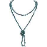 Bocar Fashion Beads Rope Knot Long Beaded Necklace Versatile 60" Strand Costume Jewelry for Women 1030