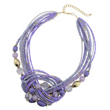 Bocar Statement Seed Beads Necklace for Women Multilayer beaded Collar Necklace (NK_10345)