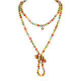 Bocar Fashion Beads Rope Knot Long Beaded Necklace Versatile 60" Strand Costume Jewelry for Women 1030