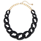 BOCAR Statement Chunky Acrylic Chain Link Choker Necklace Fashion Women Collar Necklaces Acrylic Resin Chain Necklace(N0097)