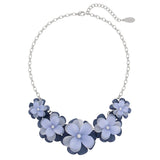 Bocar Acrylic Flower Pendant Collar Statement Choker Necklace for Women, 18.8inch (NK-10241)