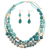 Bocar Multi Layer Shell Beaded Statement Necklace for Women Jewelry(N0001)