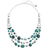 Bocar New Multi Layer Beads Statement Gold Chain Necklace for Women 0009