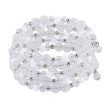 Bocar Multi Layers Statement Yellow Beaded Bracelet Adjustable Strand Bangle Bracelet for Women(BR1202)