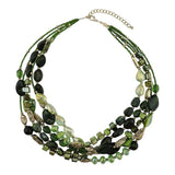 Bocar Multi Layer 5 Strand Statement Collar Beaded Necklace for Women Gift(NK_10376)