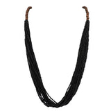 Bocar Long Multi Strand Handmade Beaded Statement Necklace with Gift Box, White, 40 inches, Women