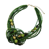 Bocar Statement Seed Beads Necklace for Women Multilayer beaded Collar Necklace (NK_10345)