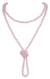 Bocar Fashion Beads Rope Knot Long Beaded Necklace Versatile 60" Strand Costume Jewelry for Women 1030