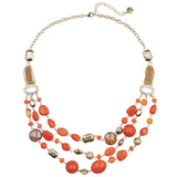 Bocar New Multi Layer Beads Statement Gold Chain Necklace for Women 0009