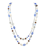 Bocar Long Necklaces for Women Trendy, Boho Layered Crystal Beaded Collar Necklaces for Women, Fashion Statement Necklaces Jewelry