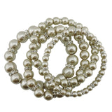 BOCAR 4pcs /Set Imitation Pearl Bracelets Crystal Women Multi Layer（BR1113）