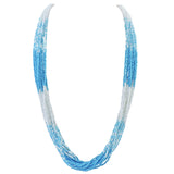 Bocar Long Multiple Row Handmade Mix Color Beaded Statement Necklace Women(NK_10647)
