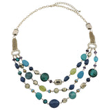 Bocar New Multi Layer Beads Statement Gold Chain Necklace for Women 0009