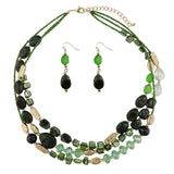 Bocar Multi Layer Shell Beaded Statement Necklace for Women Jewelry(N0001)