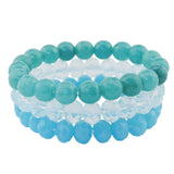 BOCAR 4pcs /Set Imitation Pearl Bracelets Crystal Women Multi Layer（BR1113）