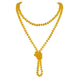 Bocar Fashion Beads Rope Knot Long Beaded Necklace Versatile 60" Strand Costume Jewelry for Women 1030