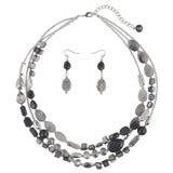 Bocar Multi Layer Shell Beaded Statement Necklace for Women Jewelry(N0001)