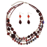 Bocar Multi Layer Shell Beaded Statement Necklace for Women Jewelry(N0001)