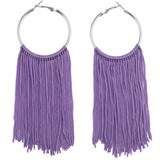 Bocar Boho Tassels Earring for Women Bohemian Hoop Drop Western Earrings Dangle Country Summer Beach Long Tassels Earrings for Women(ER1083)
